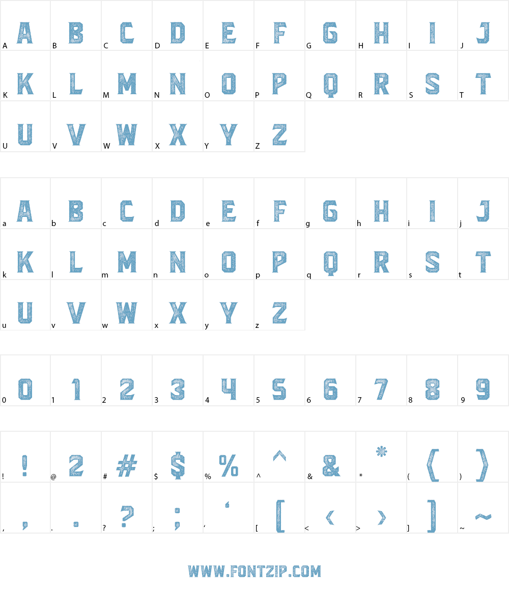 Blacktroops Rough Font Character